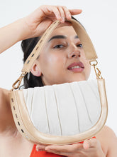 Denim Swagger Shoulder Bag - White